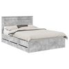 vidaXL Estructura de cama Gris Concreto 140 x 190 cm Madera Ingenieril
