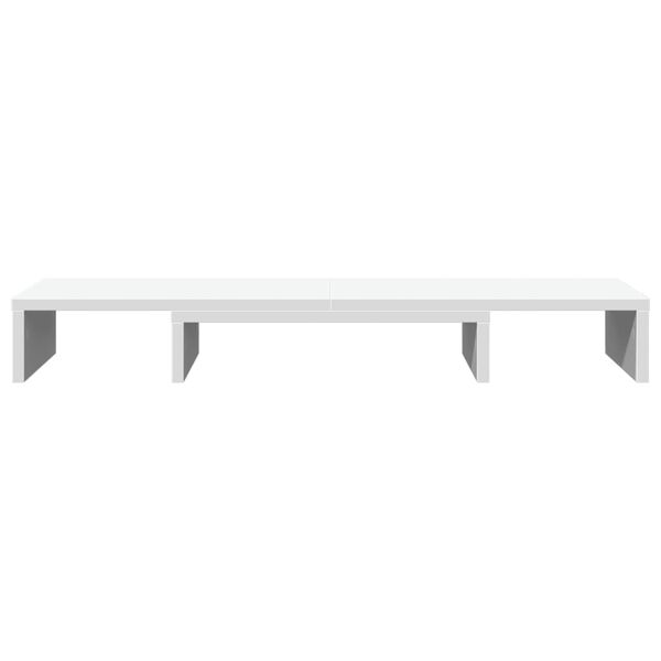 vidaXL Soporte elevador pantalla ajustable madera blanco 80x24x10,5 cm
