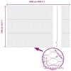 vidaXL Poste de Valla Gris 25 x 1,4 m (malla de 36 mm) Acero y PVC