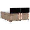 vidaXL Cama box spring con colch&oacute;n cuero sint&eacute;tico capuchino 180x200cm