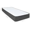 vidaXL Cama box spring tela gris oscuro 120x200 cm