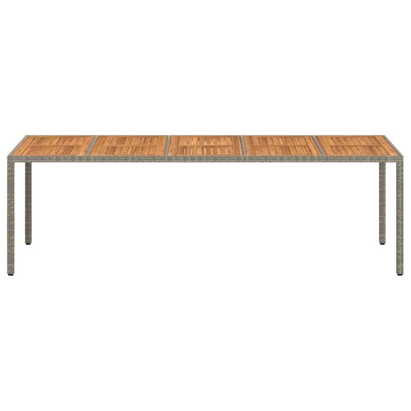 vidaXL Mesa de comedor de jard&iacute;n Gris 250 x 100 x 75 cm Polirat&aacute;n