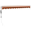 vidaXL Toldo retr&aacute;ctil autom&aacute;tico naranja y marr&oacute;n 3x2,5 m