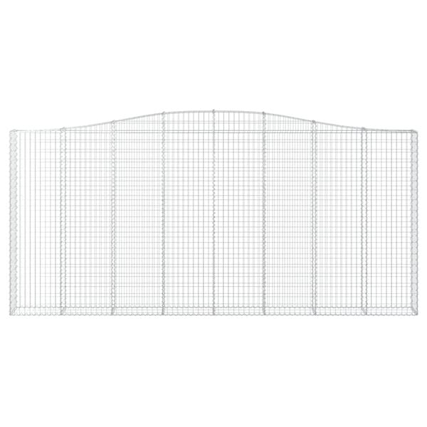 vidaXL Cestas de gaviones 5 uds forma de arco hierro 400x30x180/200 cm