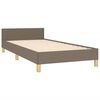 vidaXL Estructura de cama sin colchón tela taupe 90x200 cm
