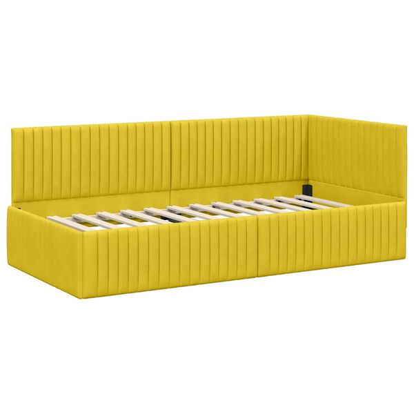 vidaXL Estructura de cama en esquina Amarillo 90 cm x 200 cm