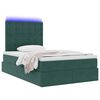 vidaXL Cama con almacenamiento y LED Verde oscuro 120 x 200 cm