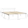 vidaXL Estructura de cama sin colch&oacute;n metal blanco 180x200 cm