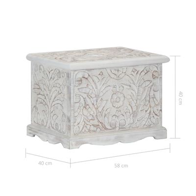 vidaXL Caja de almacenaje de madera maciza de acacia 58x40x40 cm