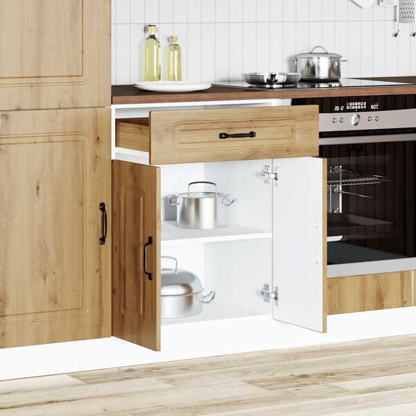 vidaXL Mueble bajo de cocina Kalmar roble artesanal madera ingenier&iacute;a