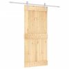 vidaXL Puerta corredera con herrajes madera maciza de pino 90x210 cm