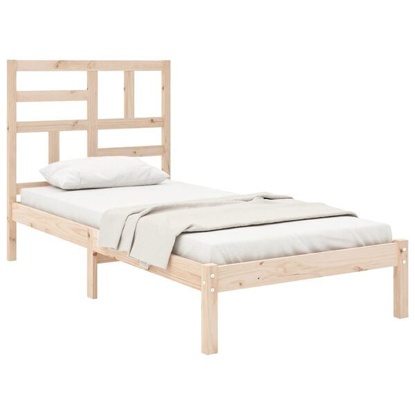 vidaXL Estructura de cama sin colch&oacute;n madera maciza 90x200 cm