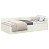 vidaXL Estructura de cama en esquina Crema 90 cm x 200 cm Terciopelo