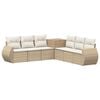 vidaXL Juego de Sof&aacute; 7 uds. Beige y blanco crema