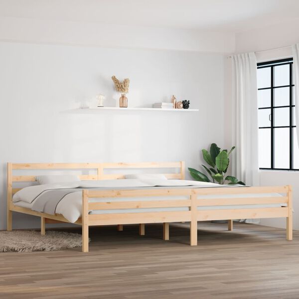 vidaXL Estructura de cama sin colchón madera maciza 200x200 cm