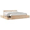 vidaXL Estructura de cama sin colch&oacute;n madera maciza de pino 200x200 cm