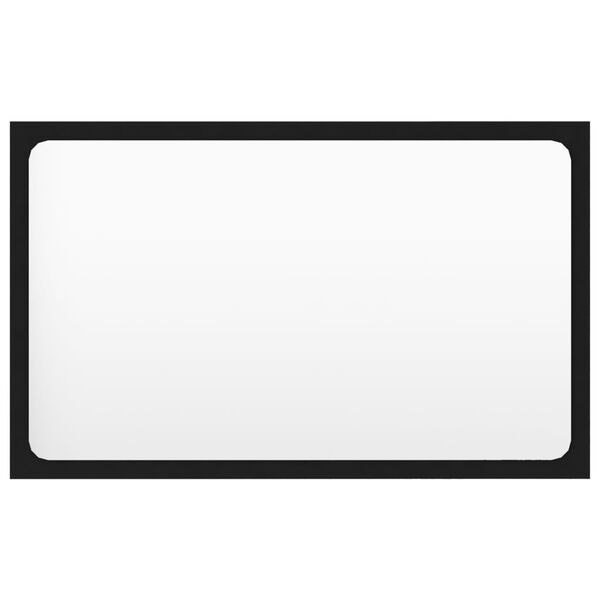 vidaXL Espejo de ba&ntilde;o madera contrachapada negro 60x1,5x37 cm