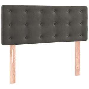 vidaXL Cabecero de terciopelo gris oscuro 90x5x78/88 cm