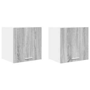 vidaXL Mueble colgante con puerta 2 pcs Gris Sonoma y 40 x 31 x 40 cm