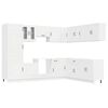vidaXL Mueble de cocina Kalmar blanco 14 piezas madera contrachapada