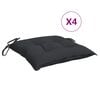 vidaXL Cojines de silla de jard&iacute;n 4 uds tela Oxford negro 40x40x7 cm