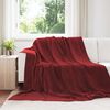vidaXL Mantitas de Sof&aacute; 6 pcs Rojo Burdeos 220 x 240 cm Lana