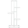 vidaXL Soporte de flores de 5 estantes de metal blanco 43x22x98 cm