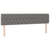 vidaXL Cama box spring con colch&oacute;n tela gris oscuro 200x200 cm