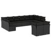 vidaXL Set de sof&aacute;s de jard&iacute;n 12 piezas cojines rat&aacute;n sint&eacute;tico negro