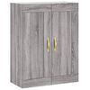 vidaXL Aparador alto madera contrachapada gris sonoma 69,5x34x180 cm