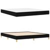 vidaXL Cama tipo Box Spring con colch&oacute;n Negro 180 x 200 cm tela
