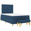 vidaXL Cama tipo Box Spring con colch&oacute;n Azul 120 x 200 cm tela