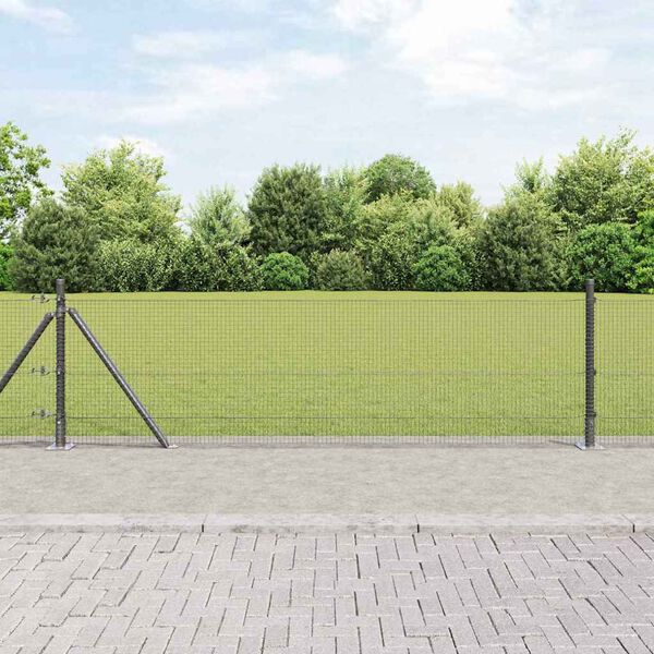 vidaXL Poste de Valla Gris 50 x 0,6 m (malla de 16 x 16 mm)