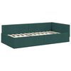 vidaXL Estructura de Cama Esquina con Colch&oacute;n Otro 2 pcs Verde tela