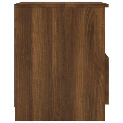 vidaXL Mesita de noche madera contrachapada marrón roble 40x40x50cm