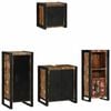 vidaXL Juego de muebles de ba&ntilde;o 4 uds. Multicolor y negro