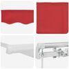 vidaXL Toldo Retr&aacute;ctil Manual Rojo 400 x 300 cm Poli&eacute;ster y Aluminio
