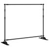 vidaXL Soportes de telón de fondo 2 uds acero negro 254x243 cm