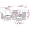 vidaXL Conjunto de sof&aacute; de jard&iacute;n con coj&iacute;n 9 pcs beige y gris claro