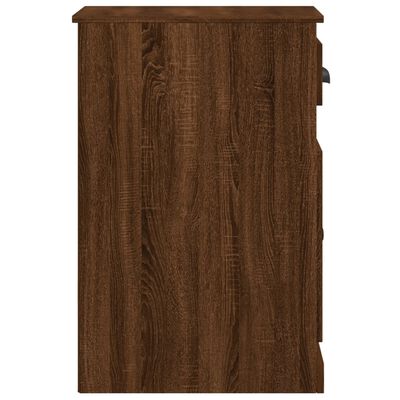 vidaXL Armario auxiliar y cajón madera contrachapada marrón 40x50x75cm
