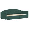 vidaXL Sofá cama nido con cajones terciopelo verde oscuro 80x200 cm