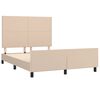 vidaXL Estructura cama sin colch&oacute;n cuero sint&eacute;tico capuchino 140x200cm