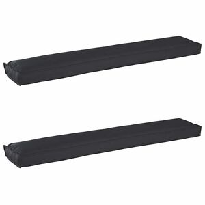 vidaXL Juego de Cojines para Palets 2 pcs Negro 200 x 40 x 8 cm
