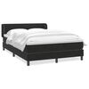 vidaXL Cama box spring con colch&oacute;n terciopelo negro 160x220 cm