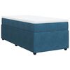 vidaXL Cama box spring con colch&oacute;n terciopelo azul oscuro 100x200 cm