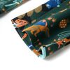 Pijama infantil de manga larga verde oscuro 104