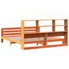 vidaXL Cama sin colch&oacute;n madera maciza de pino marr&oacute;n cera 200x200 cm