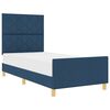 vidaXL Estructura de cama con cabecera Azul 90 x 190 cm tela