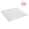 vidaXL Paneles de pared 48 pcs Piedra Blanca 50 x 50 cm Espuma XPS