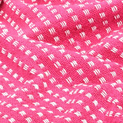 vidaXL Manta a cuadros de algodón rosa 220x250 cm